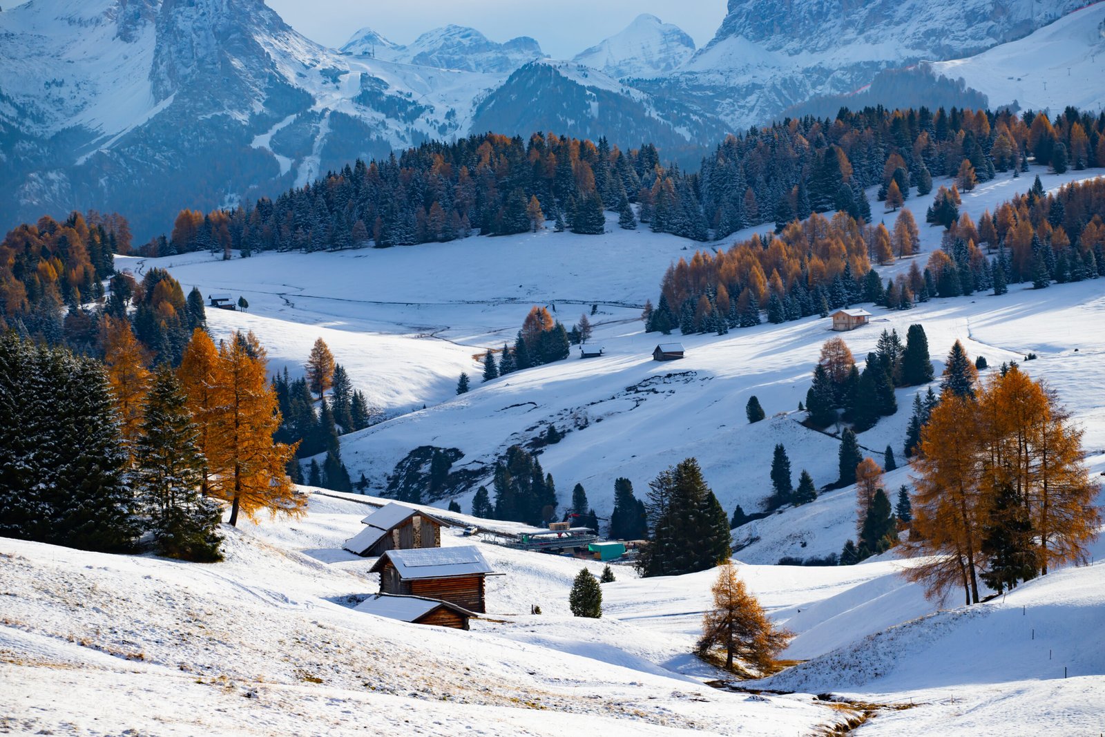 amazing winter landscape at sunset in alpe di sius 2023 11 27 04 54 12 utc scaled