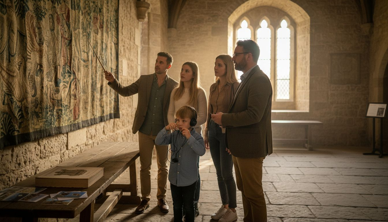 Families and couples at historic guided tour