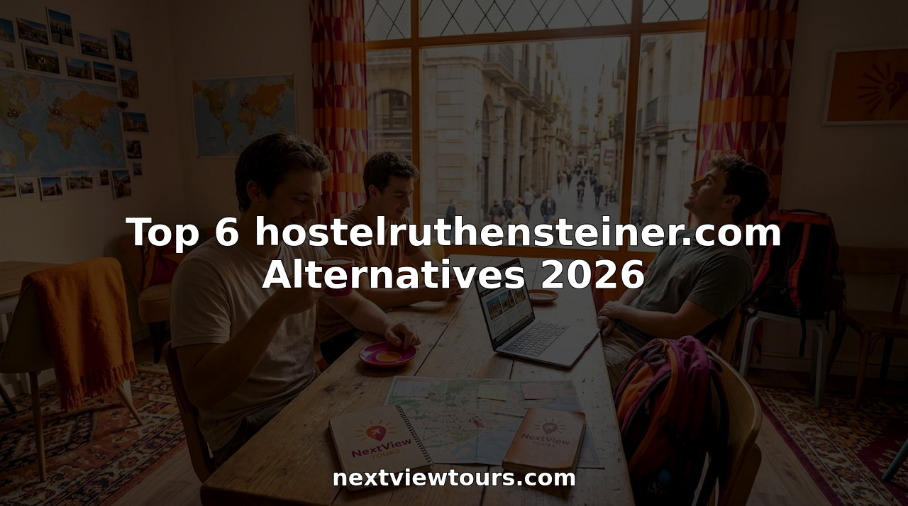 Travelers researching hostel alternatives in cozy lounge
