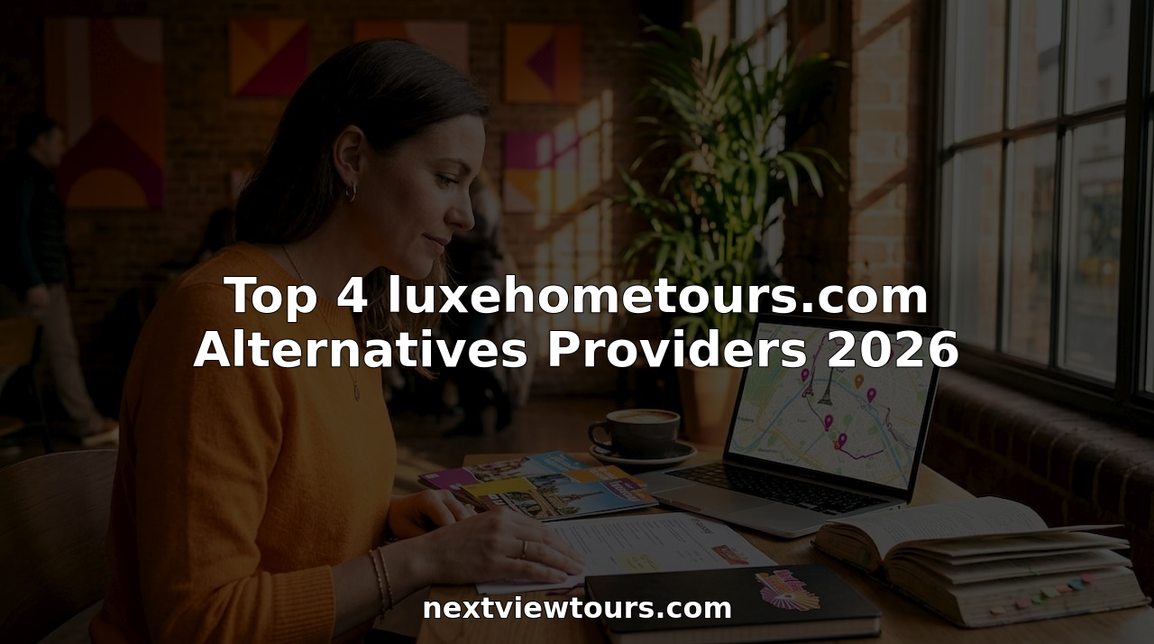 Woman organizing European luxury travel at desk