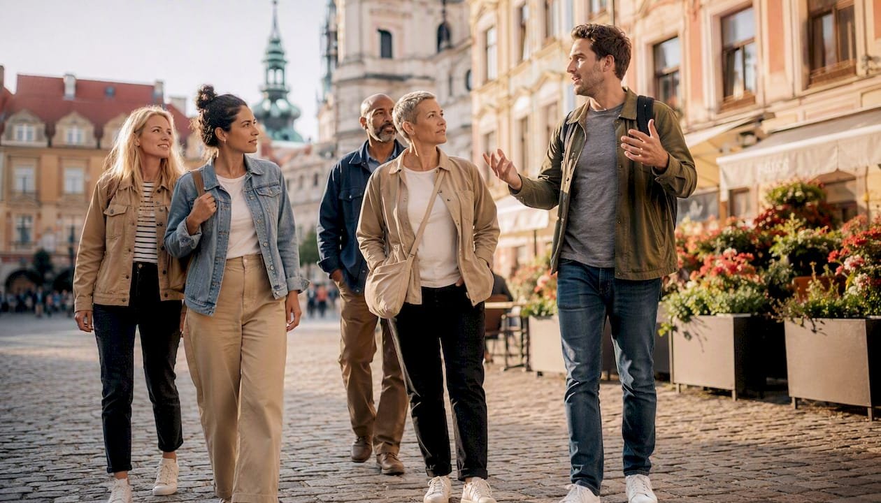 Small group walking tour in Europe