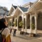 Tourists at Mill Colonnade Karlovy Vary