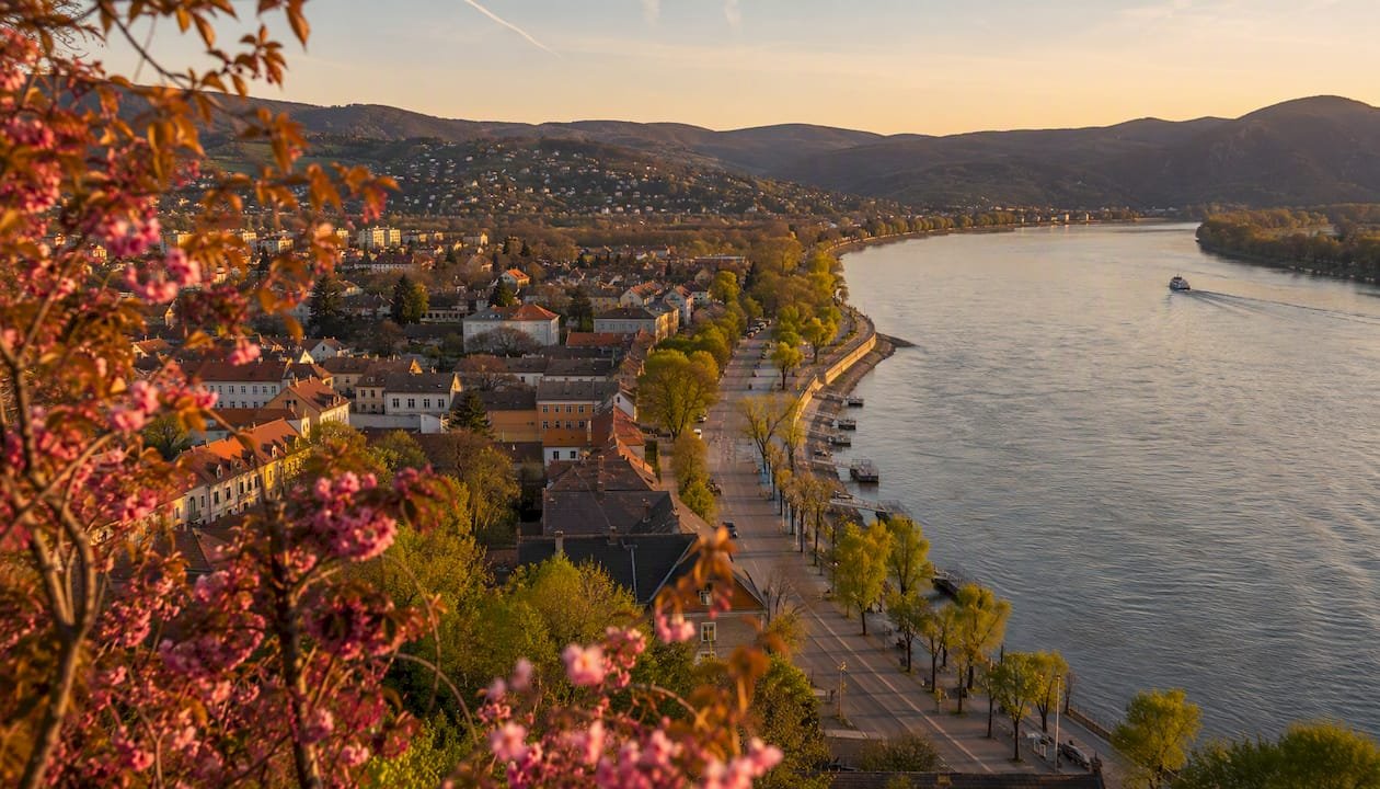Scenic view of Danube Bend near Budapest