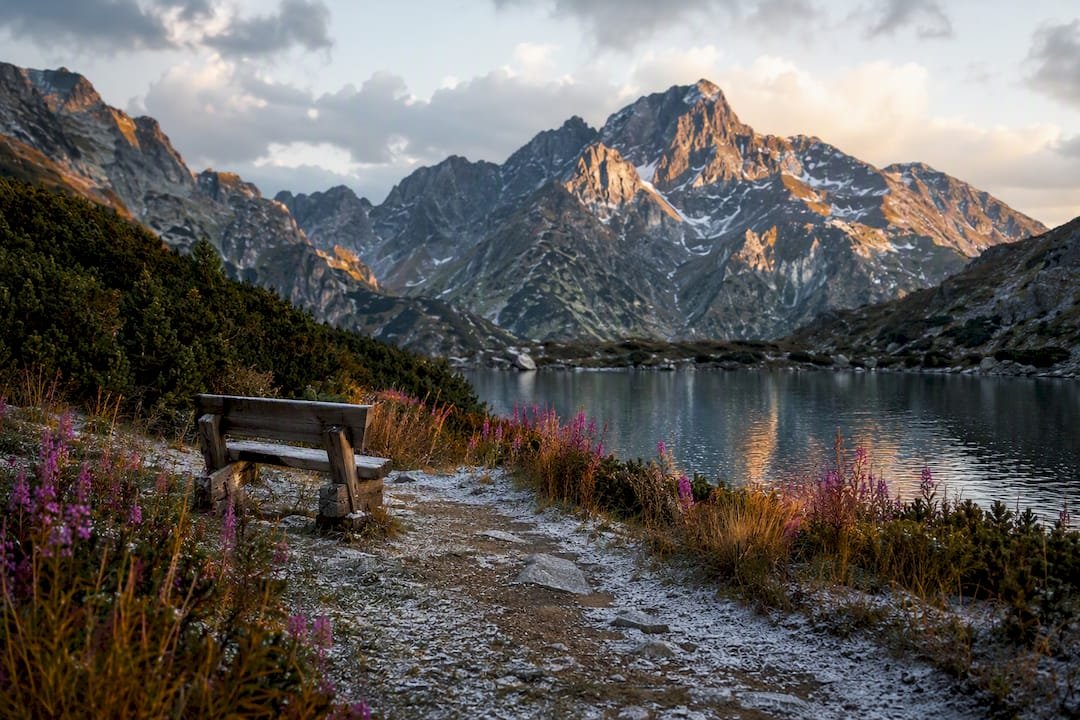 High Tatras alpine lake and mountain trail