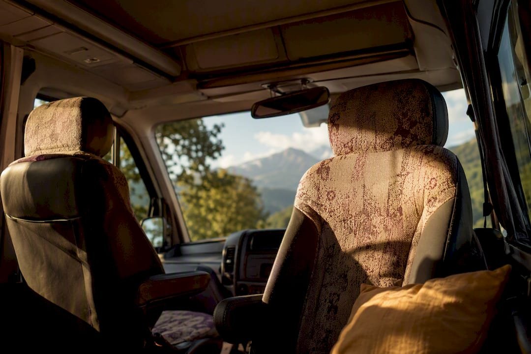 Interior of private tour vehicle on Sound of Music route