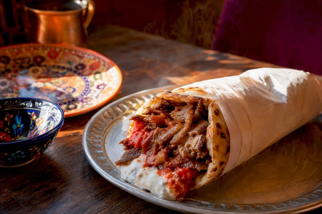 Iskender kebab wrap Turkish halal Budapest