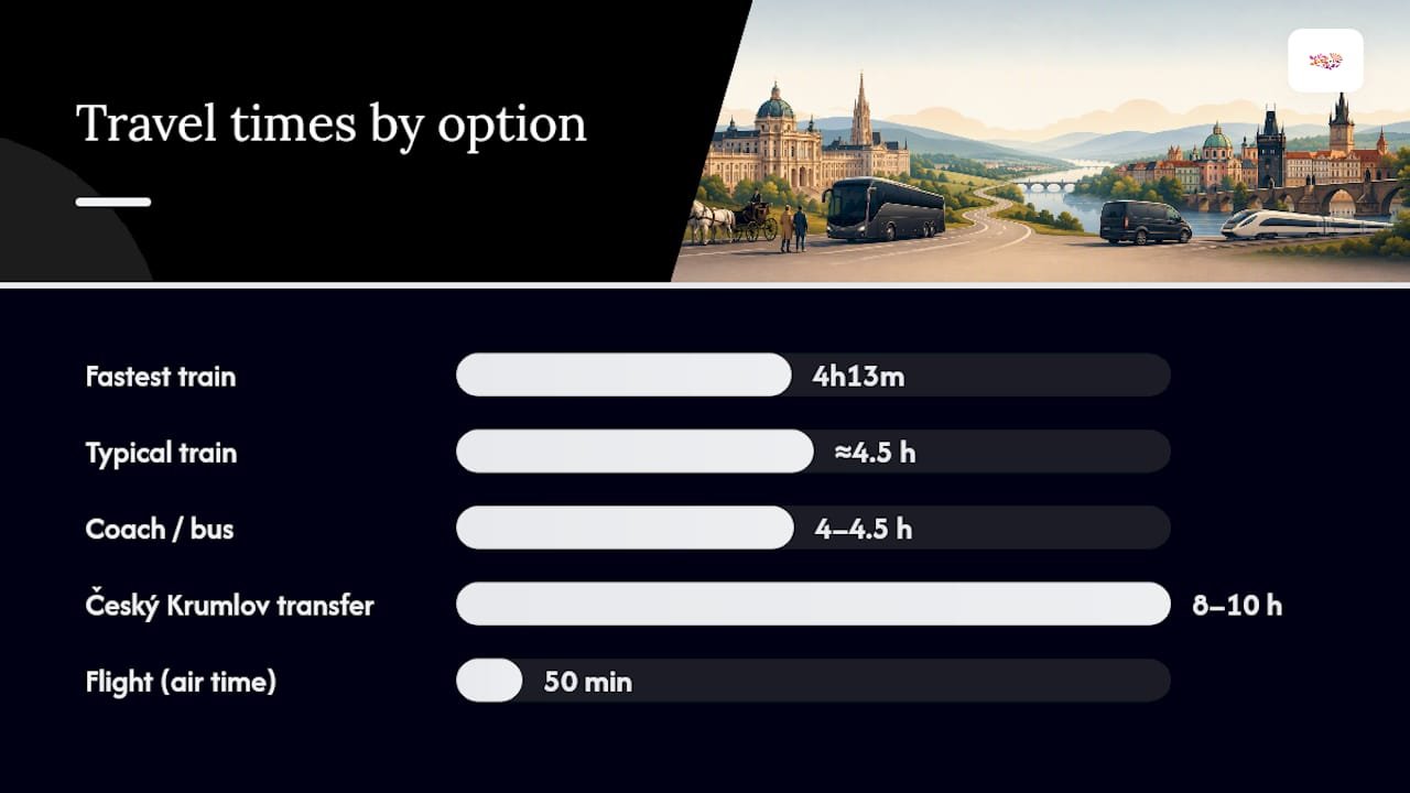 Vienna to Prague Train or Bus: Comparing the Real Transit Options — overview diagram
