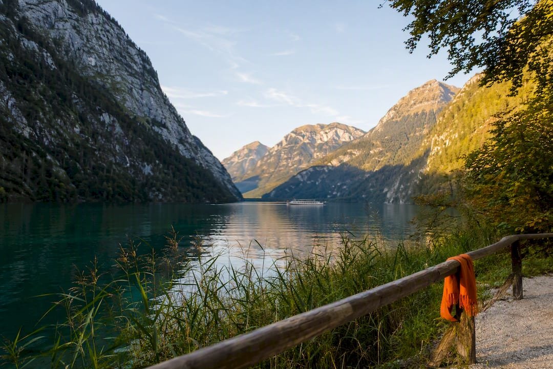 Königssee lake beneath Bavarian mountains