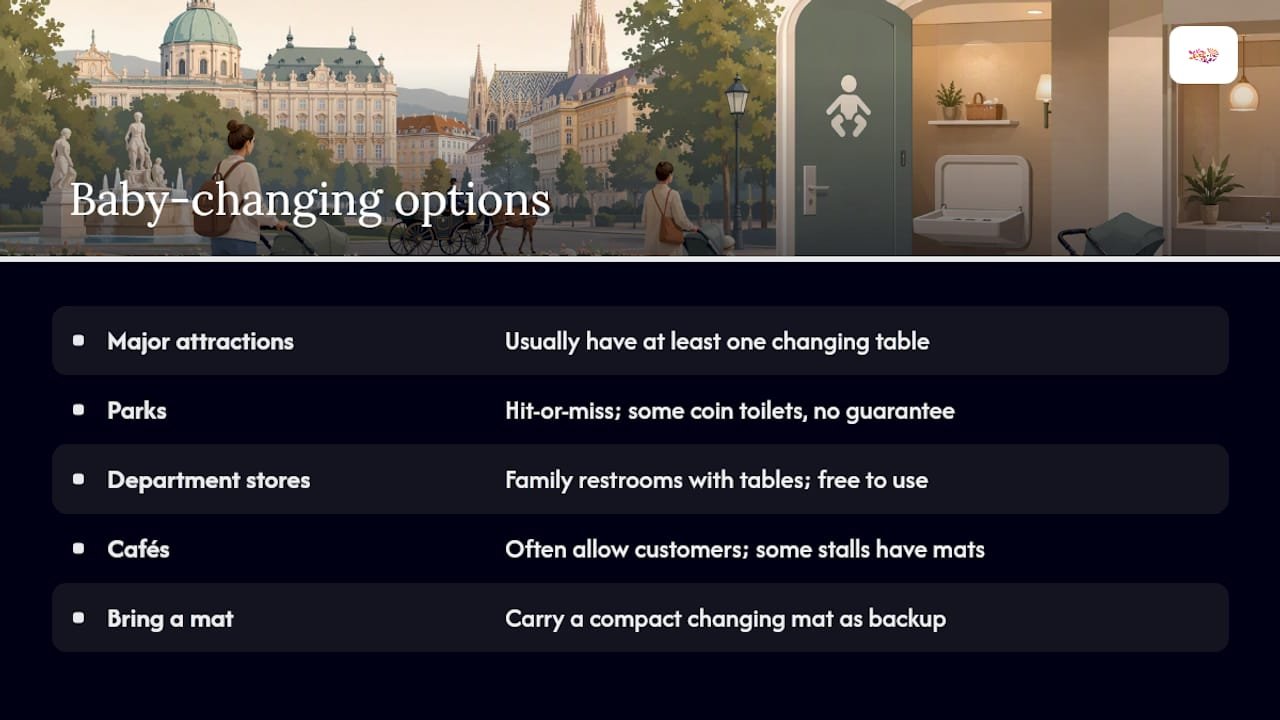 Vienna baby-changing options overview