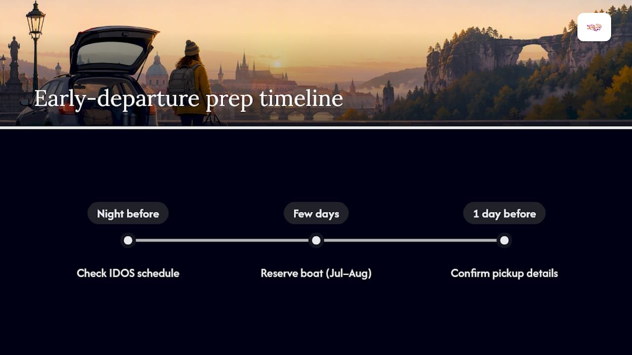 Bohemian Switzerland trip preparation timeline