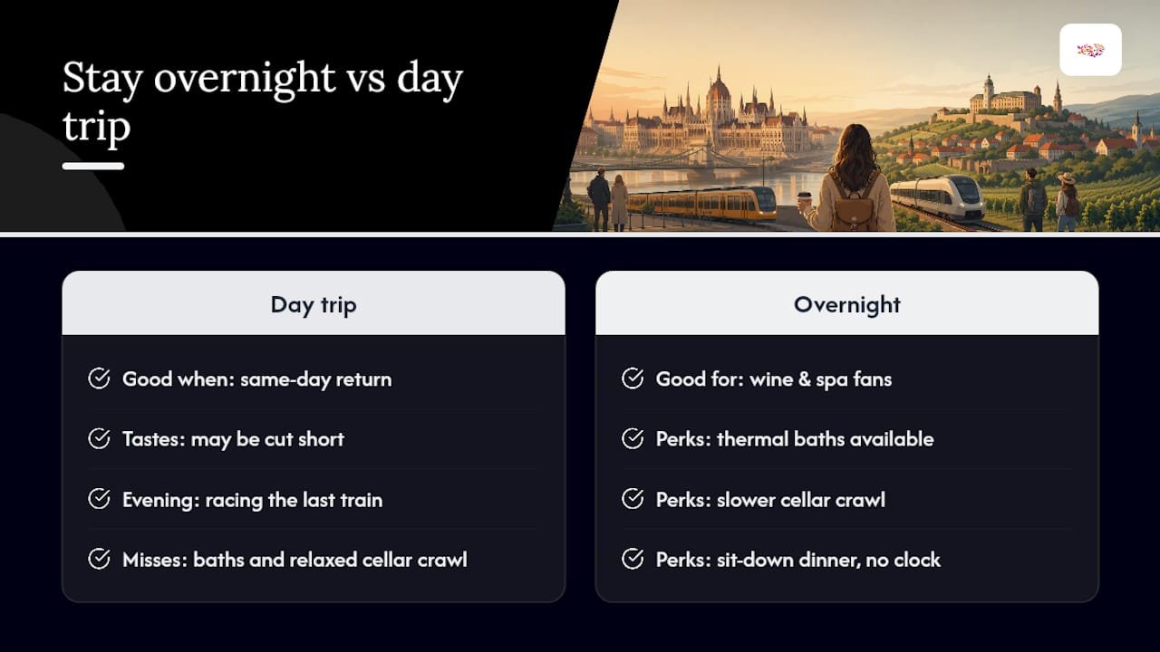 Should You Stay Overnight in Eger Instead? — overview diagram