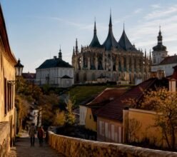 Kutná Hora cathedral and historic rooftops